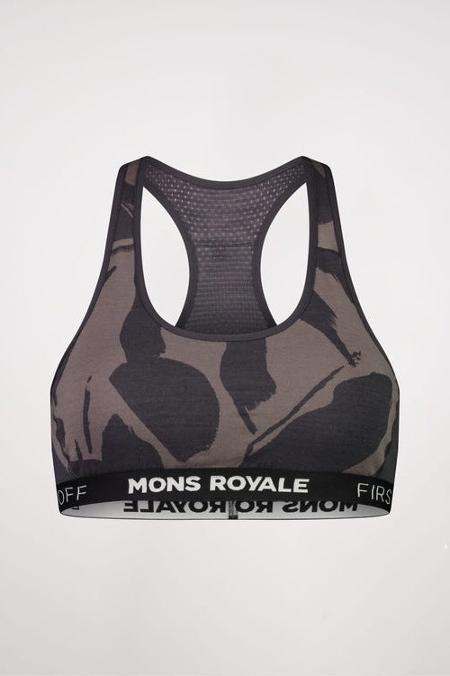 NEW Mons Royale Merino Wool Women's Stratos Shift Sports Bra XS Black