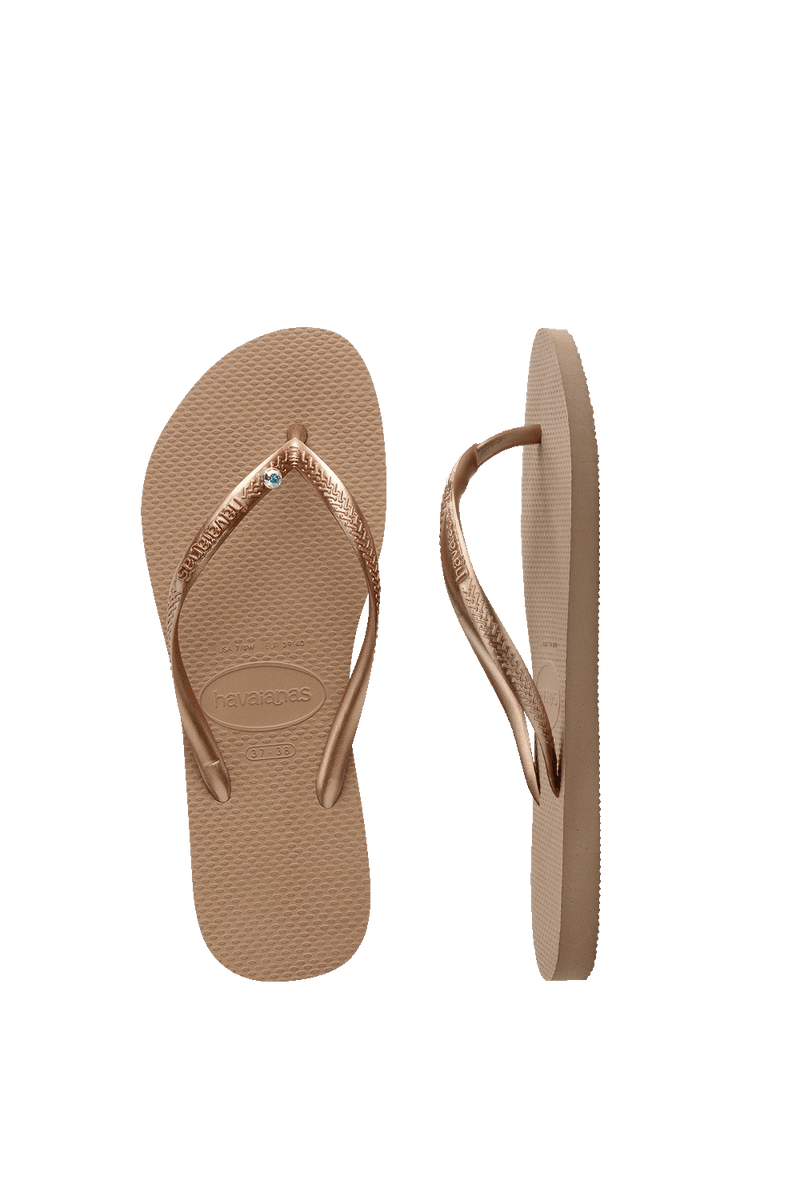 Buy HAVAIANAS Kids Slim Crystal Sw Rose Gold Base Streetwear