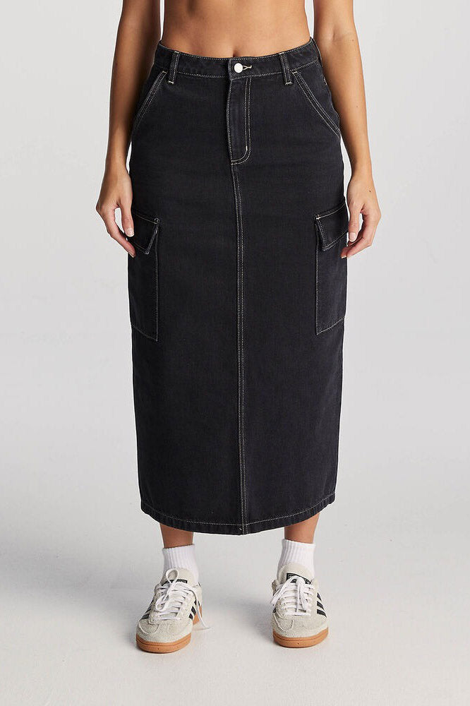 LEE Cargo Midi Skirt Throwback Black