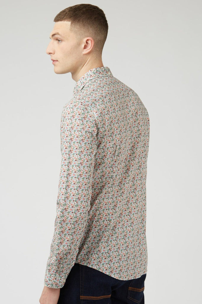 BEN SHERMAN Longsleeve Shirt Multicoloured Floral White