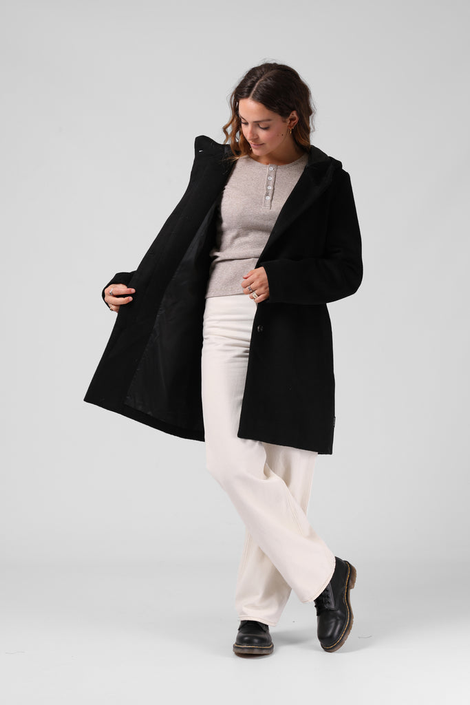 RPM Milford Overcoat Black