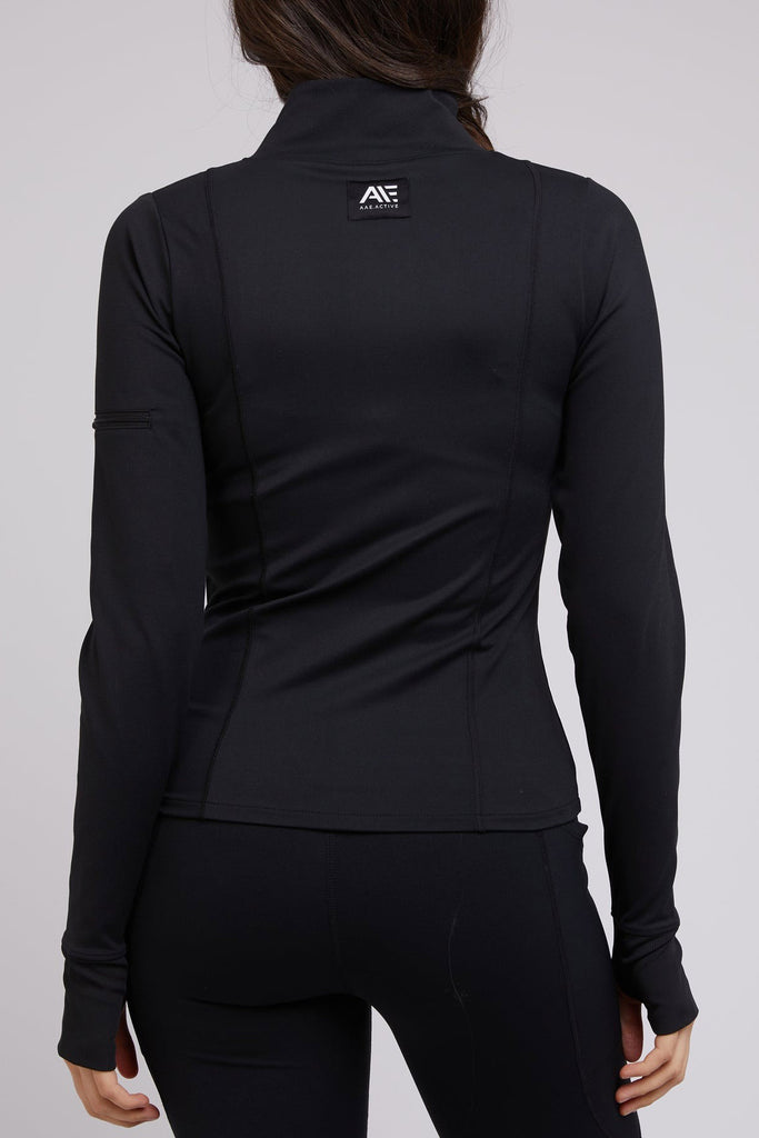 ALL ABOUT EVE Active Zip Through Black