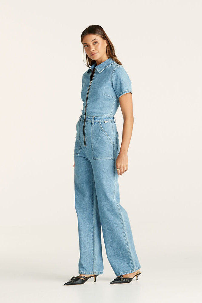 LEE Grace Boilersuit Wide Leg Brooklyn Blue