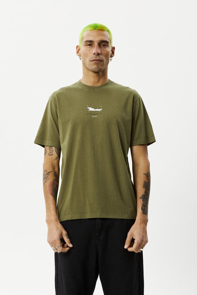 AFENDS Relaxed Retro Fit Tee Military