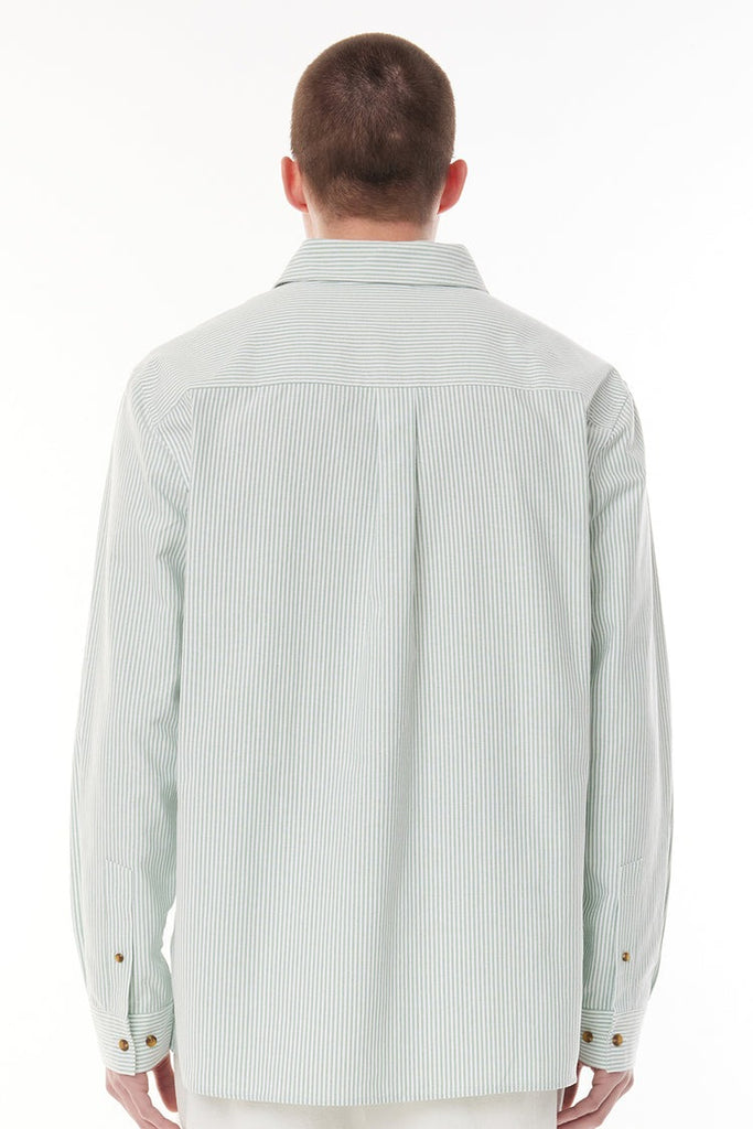 HUFFER Oxford Ls Shirt Emerald White