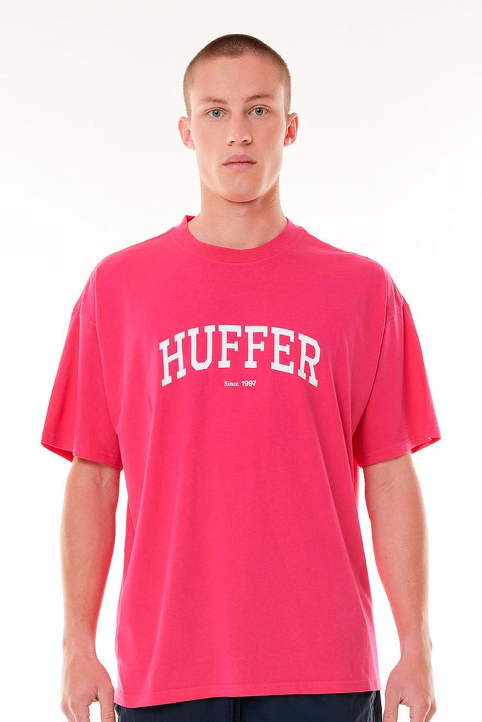 HUFFER League Box Free Tee Hyper Pink
