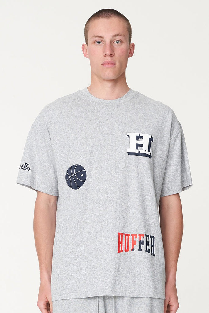 HUFFER 3Bmix Box Free Tee Mens Grey Marle