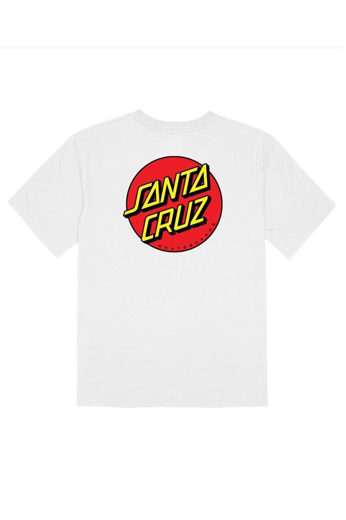 SANTA CRUZ Classic Dot Chest Tee White