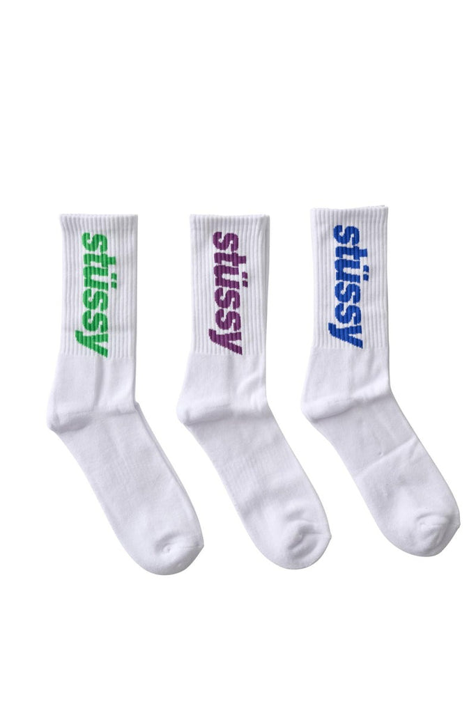 STUSSY Mens Helvetica Sock 3Pk St7235012 Multi