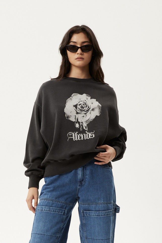 AFENDS Sweet Juliet Crew Neck Stone Black