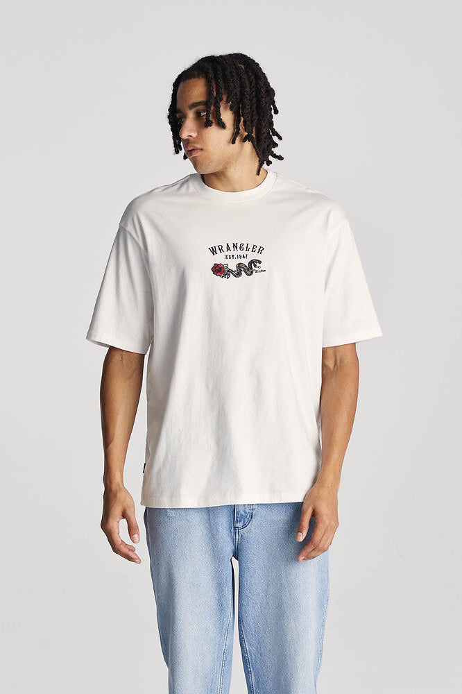 WRANGLER Snake Slacker Tee Vintage White