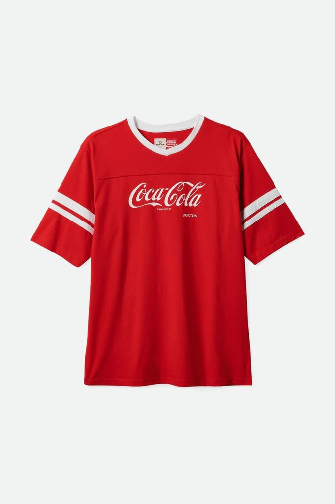 BRIXTON Coca Cola Classic Football Tee Coke Red