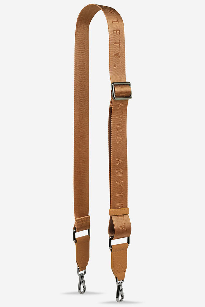 STATUS ANXIETY Medium Web Strap Tan