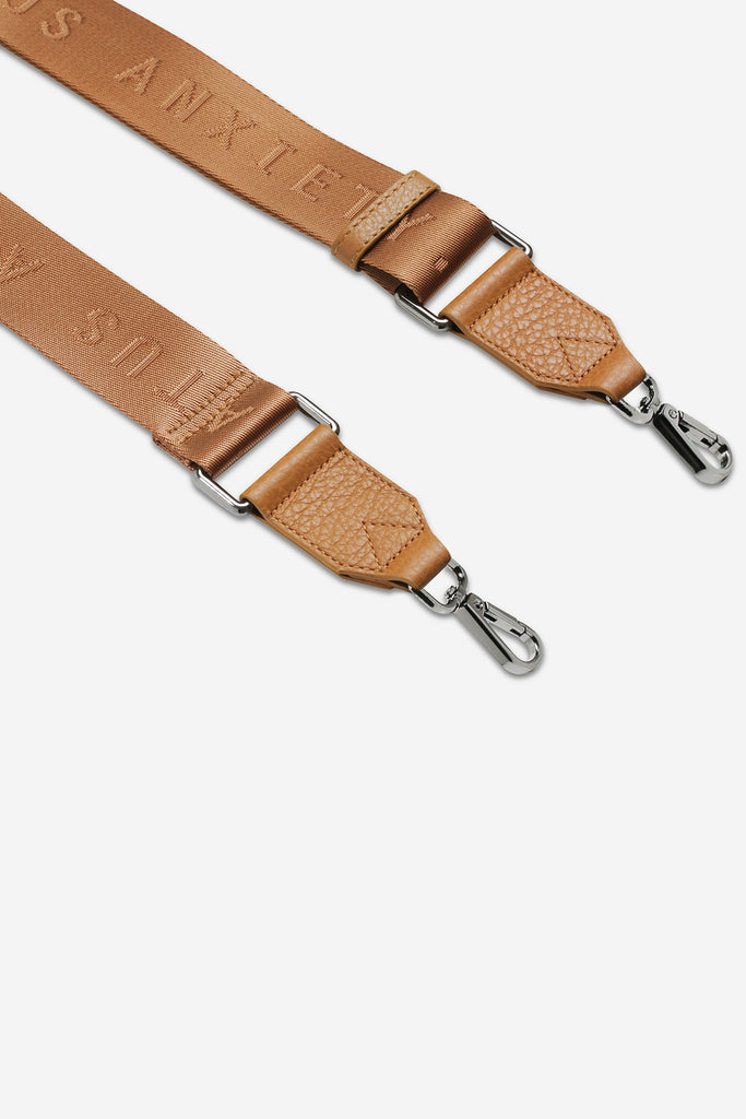 STATUS ANXIETY Medium Web Strap Tan