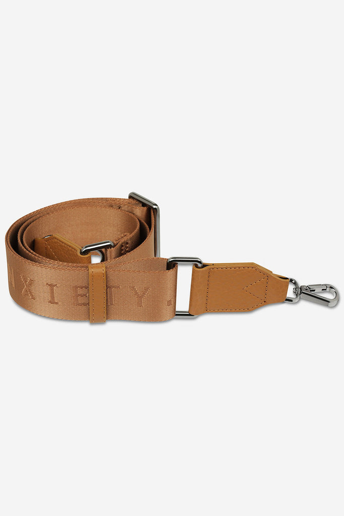 STATUS ANXIETY Medium Web Strap Tan