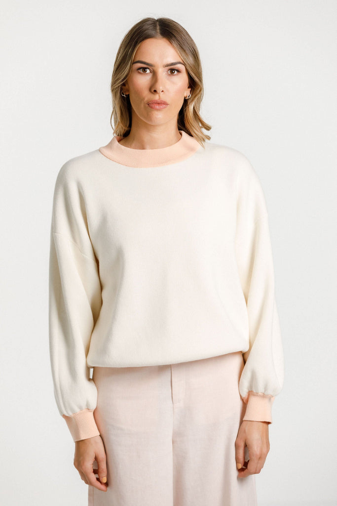THING THING Cleo Jumper Cotton Peachy Milk