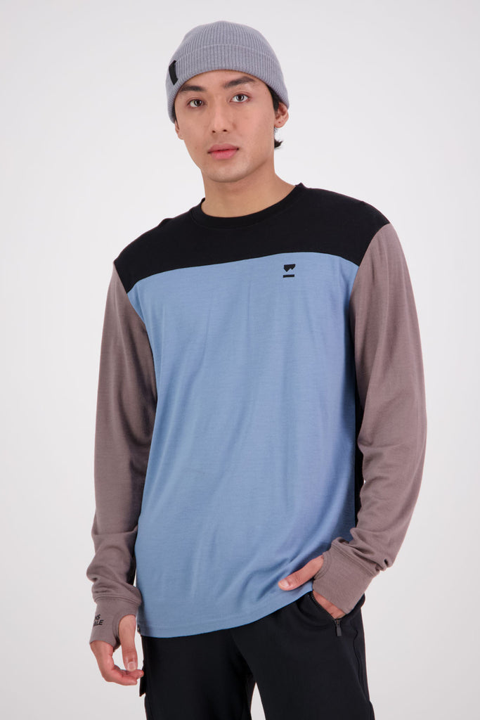 MONS ROYALE Mens Yotei Ls Blue Dust