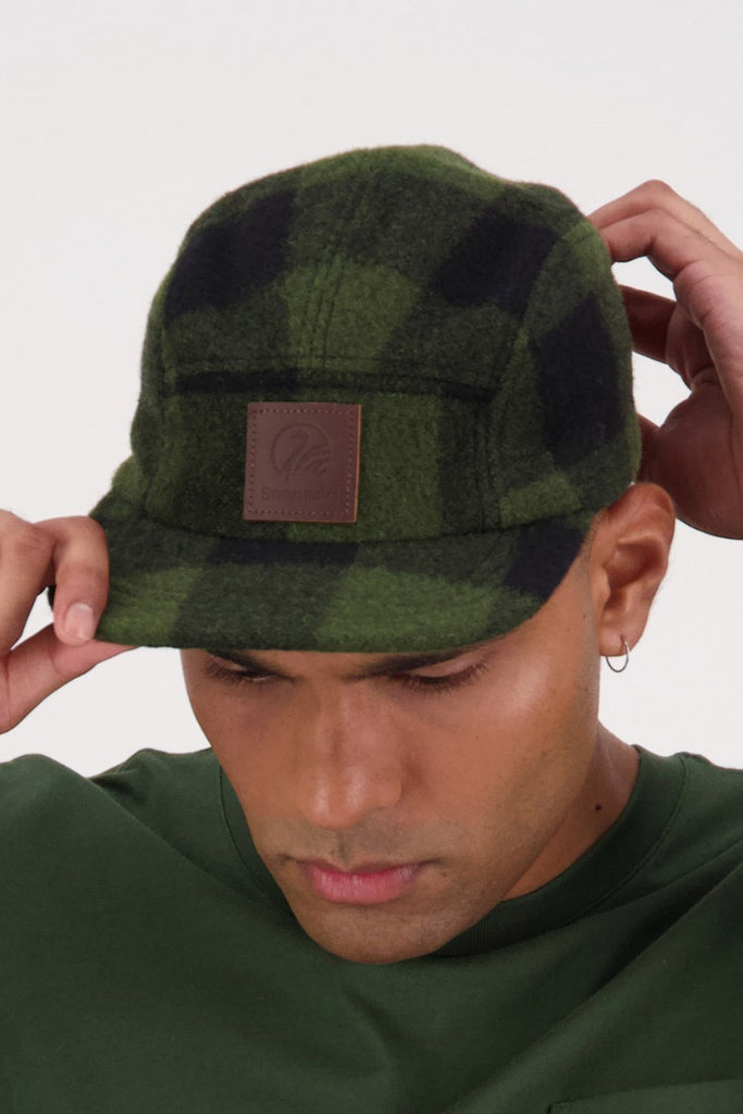 SWANNDRI Wentworth Vally V2 Wool Cap Olive Black Check