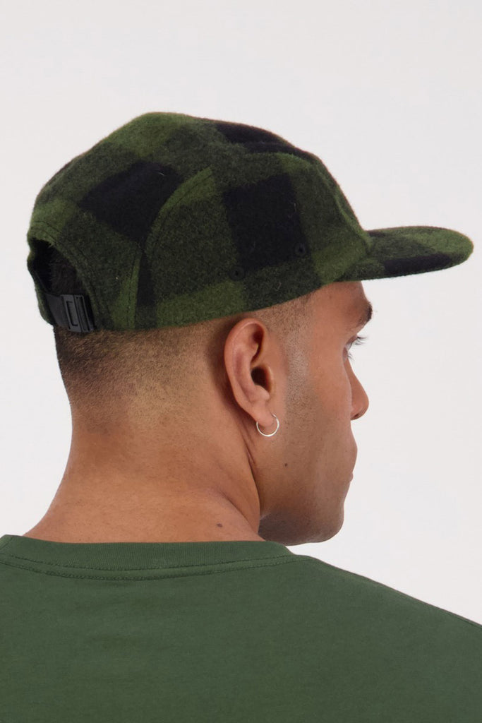 SWANNDRI Wentworth Vally V2 Wool Cap Olive Black Check back