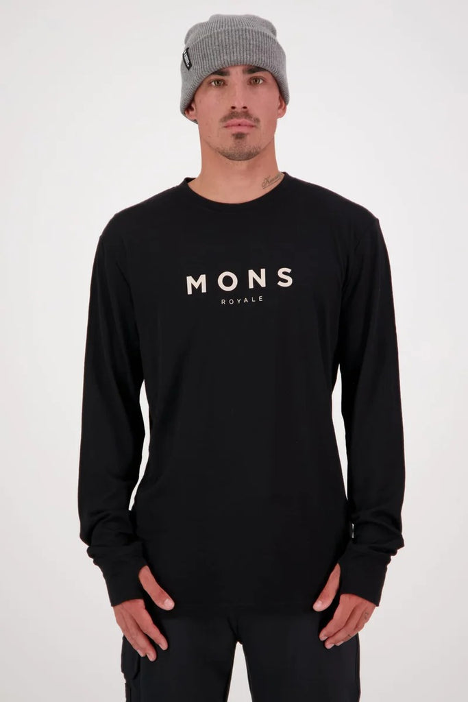 MONS ROYALE Mens Yotei Classic Ls Black