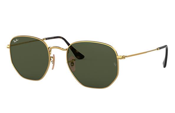Rayban Hexagonal Arista G15 Green Fromt Angle