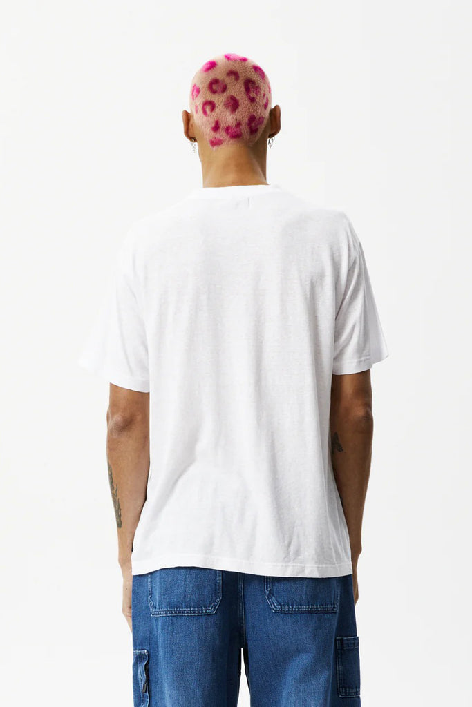 AFENDS Peace Boxy T Shirt White Back