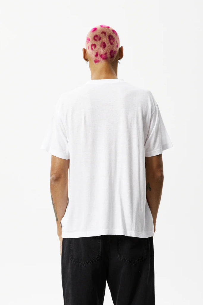 AFENDS Waterfall Boxy Graphic T Shirt White Back