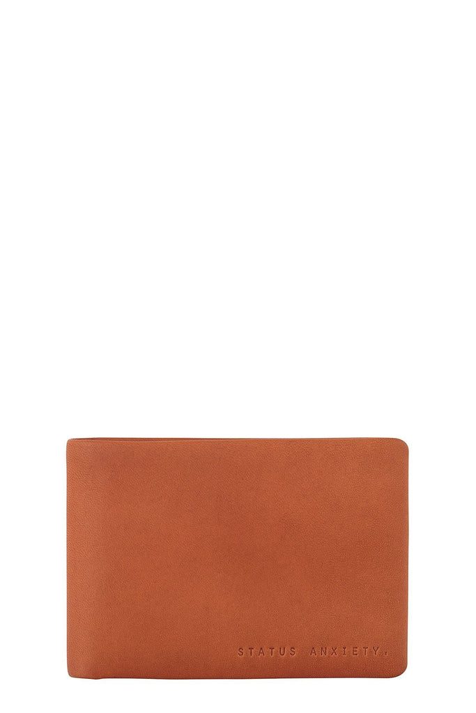 STATUS ANXIETY Jonah Wallet Camel Front