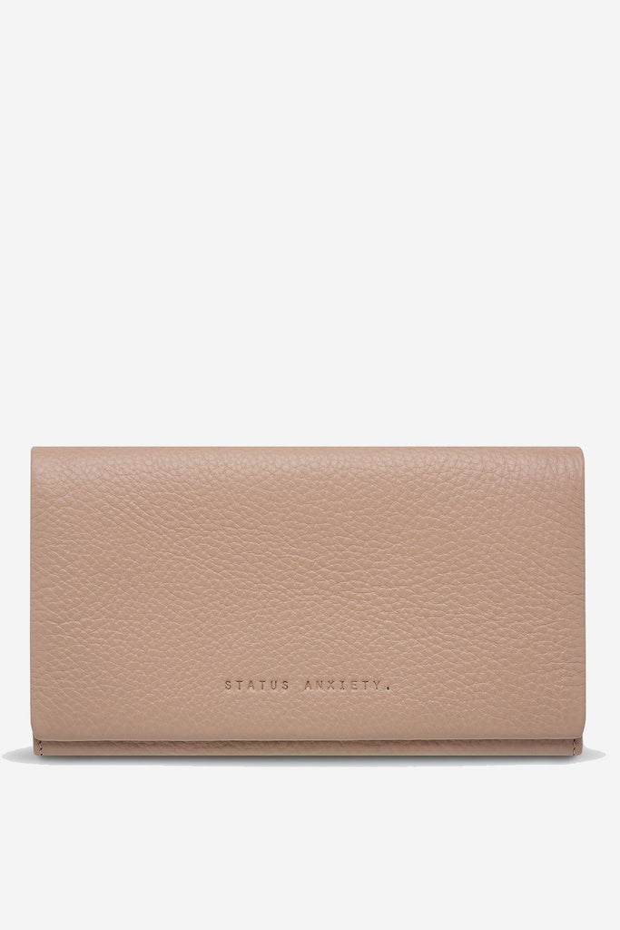 STATUS ANXIETY Nevermind Wallet Dusty Pink Front