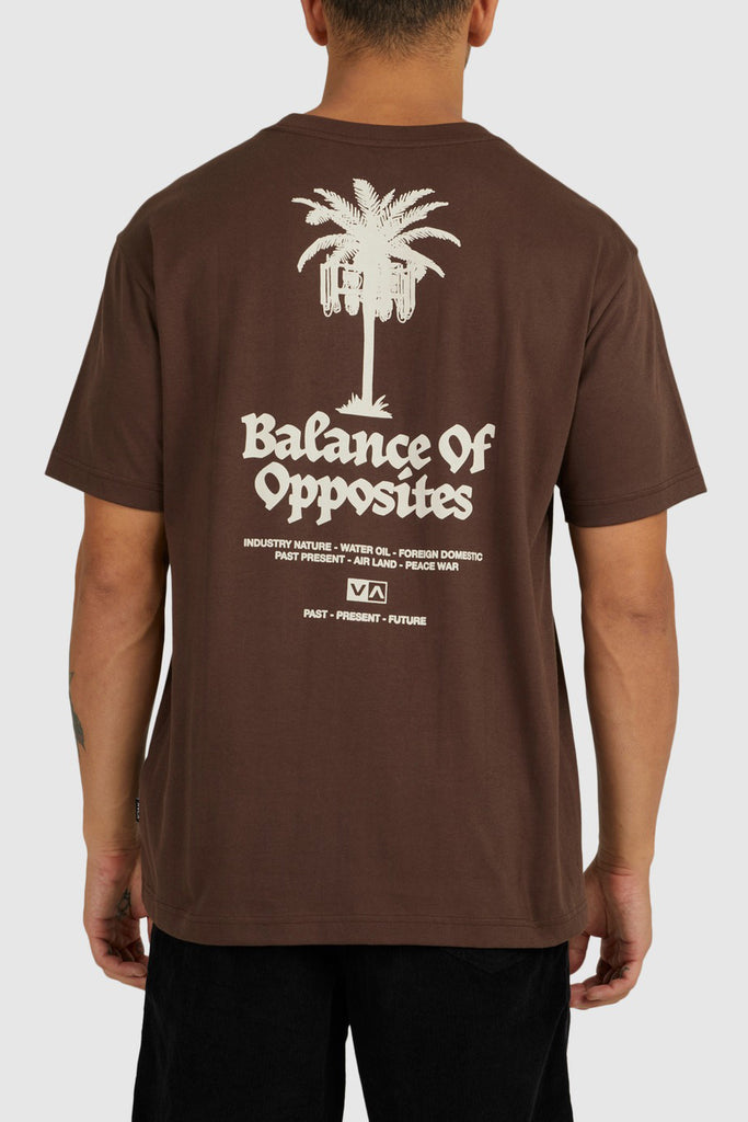 RVCA Radio Palms Tee Coffee Back